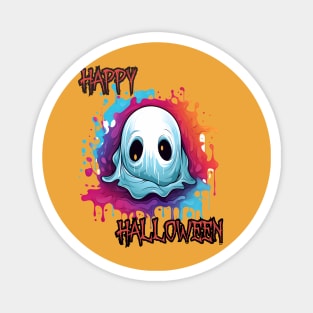 Spooky Ghost Happy Halloween Magnet